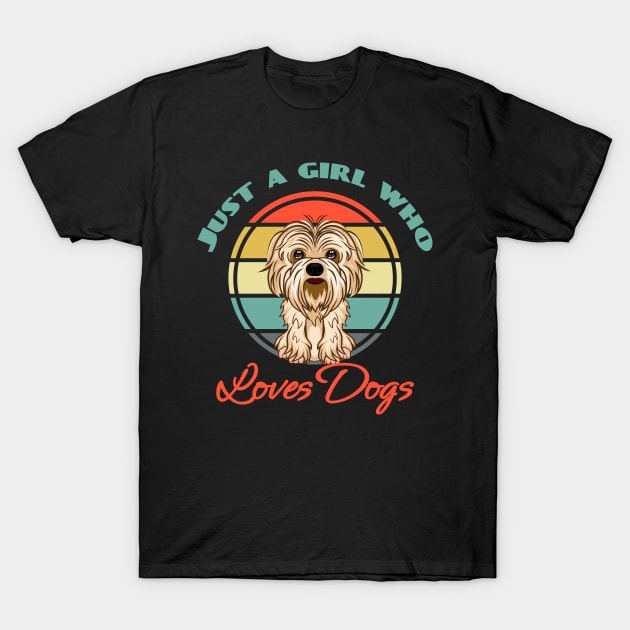 Just a Girl Who Loves Shih Tzus Dog Puppy Lover Cute T-Shirt by Meteor77